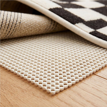2' x 8' Ivory Striped Weave Non Slip Rug Pad