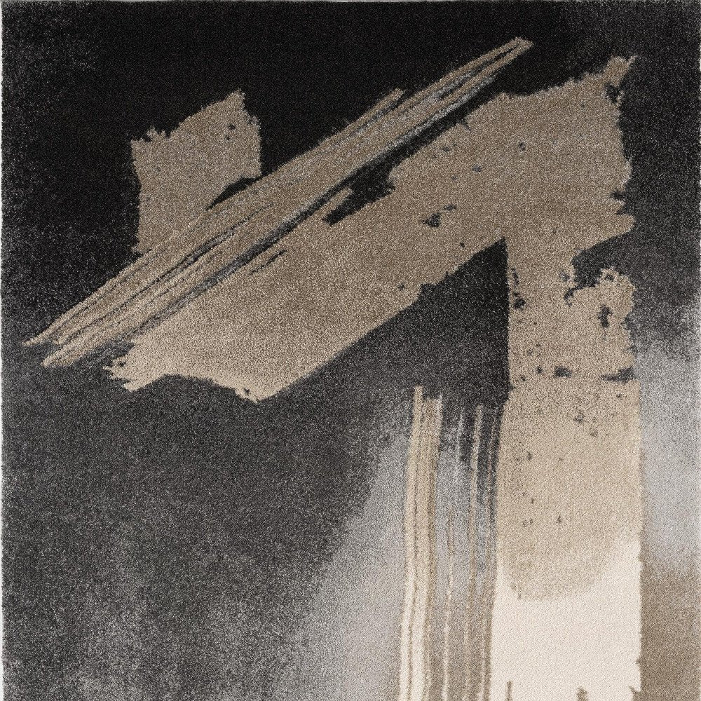 5' X 7' Gray Abstract Power Loom Area Rug