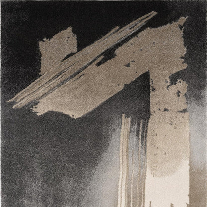 5' X 7' Gray Abstract Power Loom Area Rug