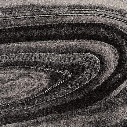 5' X 8' Dark Gray Abstract Illusional Area Rug