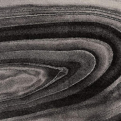 5' X 8' Dark Gray Abstract Illusional Area Rug