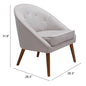 Light Gray Wooden Deep Chair