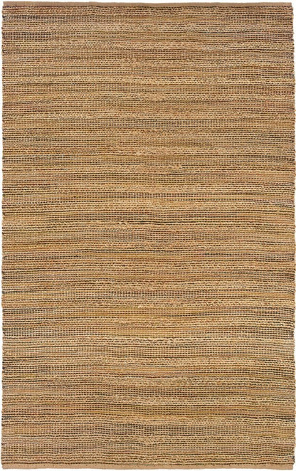5' X 8' Brown Braided Jute Area Rug
