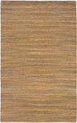 5' X 8' Brown Braided Jute Area Rug