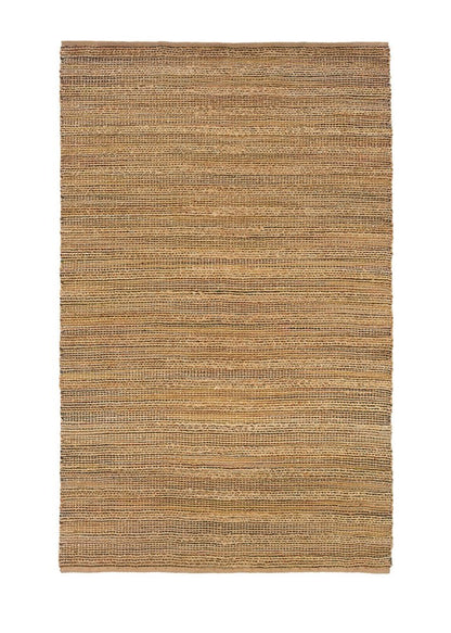 5' X 8' Brown Braided Jute Area Rug