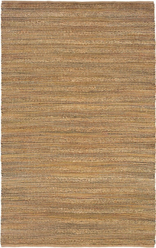 5' X 8' Brown Braided Jute Area Rug