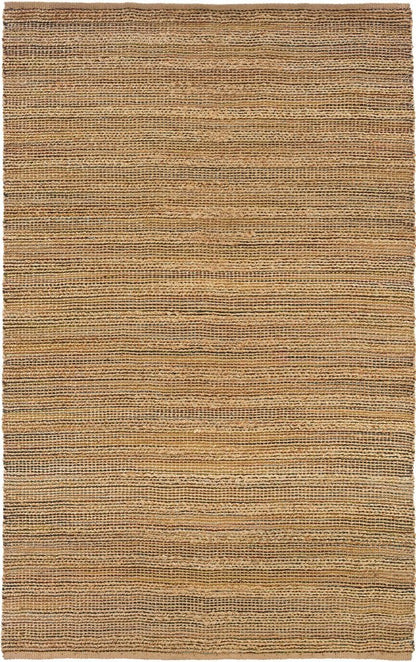 5' X 8' Brown Braided Jute Area Rug
