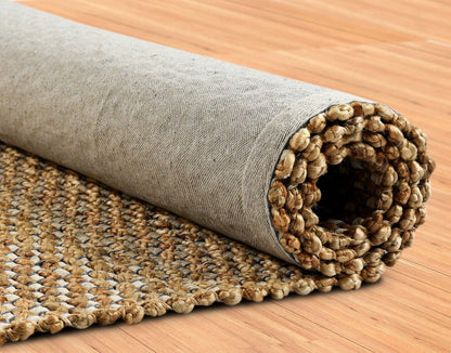 5' X 8' Natural Jute Hand Woven Area Rug