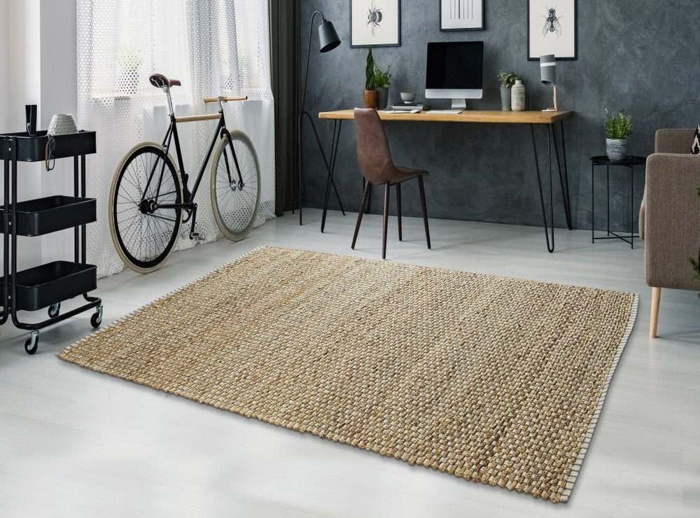 5' X 8' Natural Jute Hand Woven Area Rug