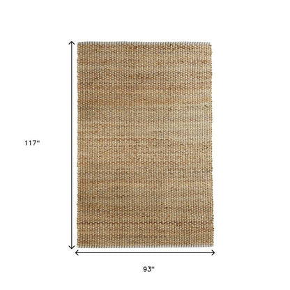 5' X 8' Natural Jute Hand Woven Area Rug