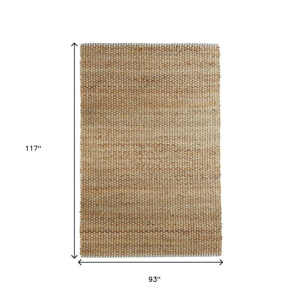 5' X 8' Natural Jute Hand Woven Area Rug