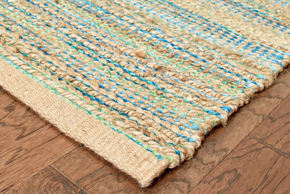 5' X 8' Multitoned Braided Jute Area Rug