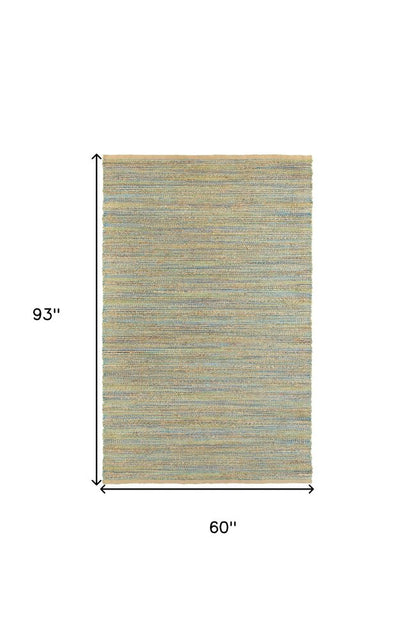 5' X 8' Multitoned Braided Jute Area Rug