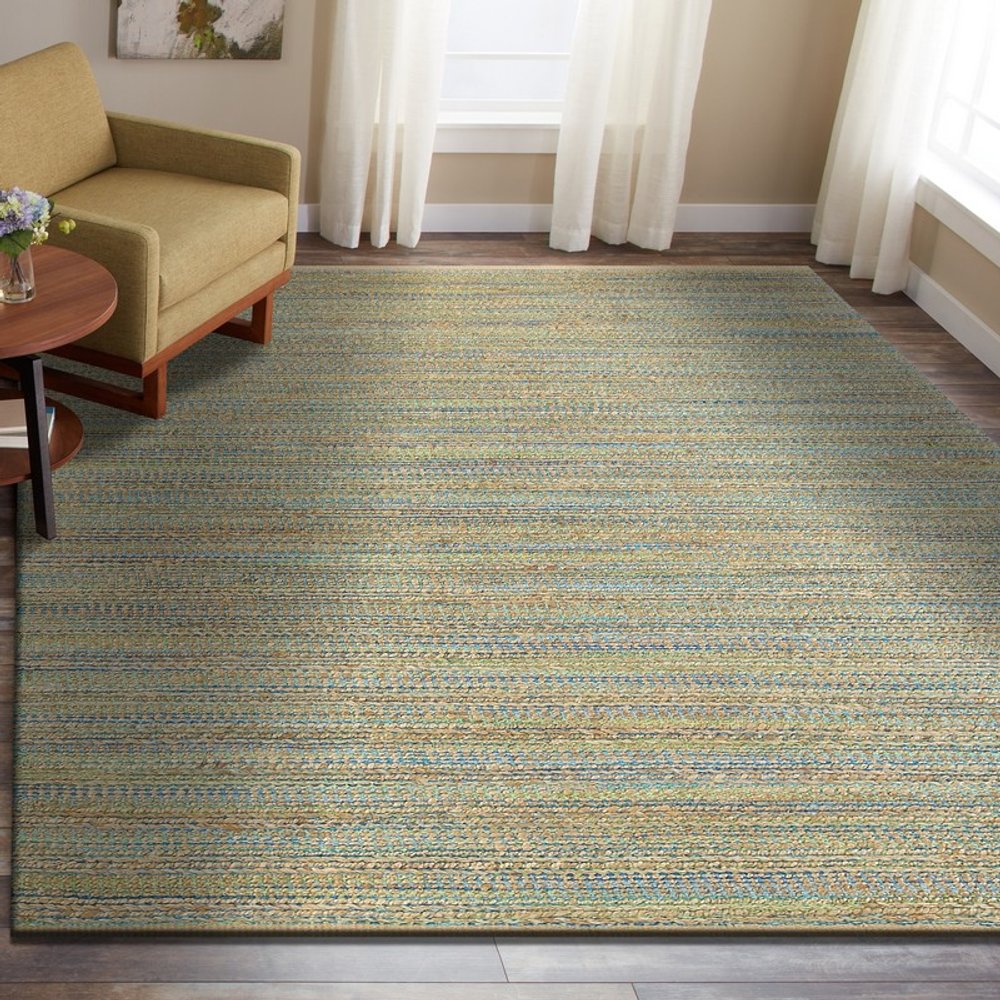 5' X 8' Multitoned Braided Jute Area Rug