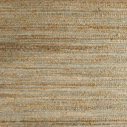 5' X 8' Teal and Natural Braided Jute Area Rug