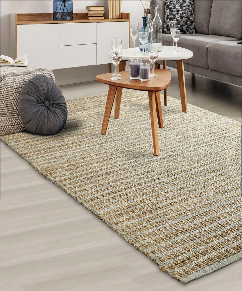 5' X 8' Natural Jute Hand Woven Area Rug