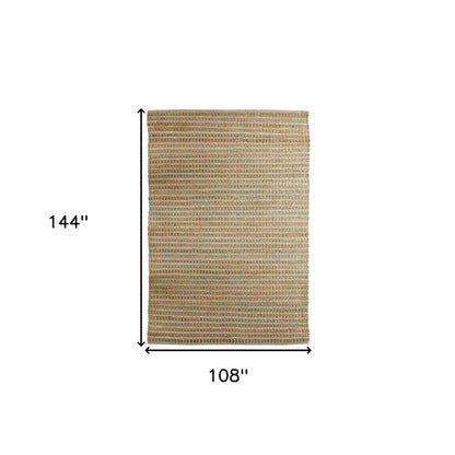 5' X 8' Natural Jute Hand Woven Area Rug