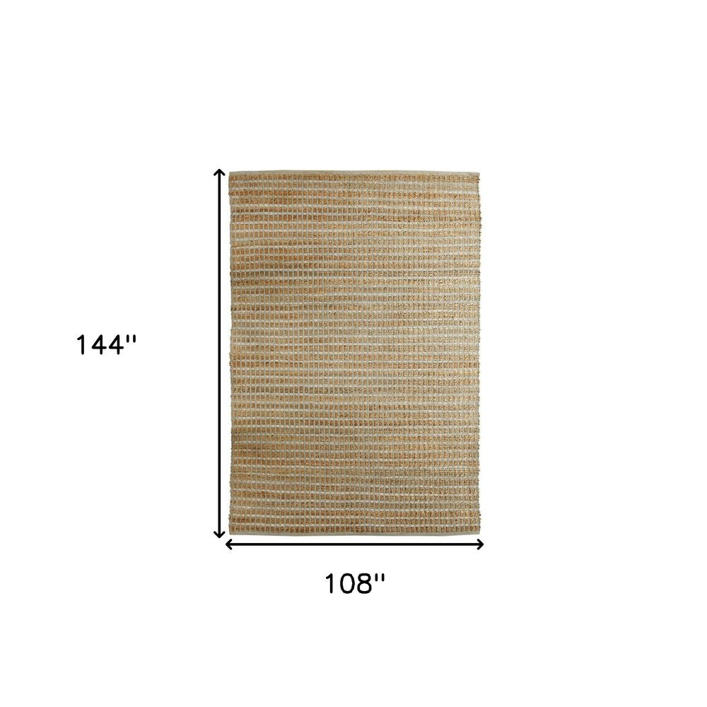 5' X 8' Natural Jute Hand Woven Area Rug