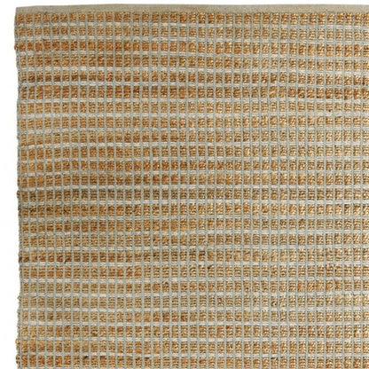 5' X 8' Natural Jute Hand Woven Area Rug