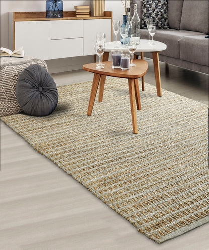5' X 8' Natural Jute Hand Woven Area Rug