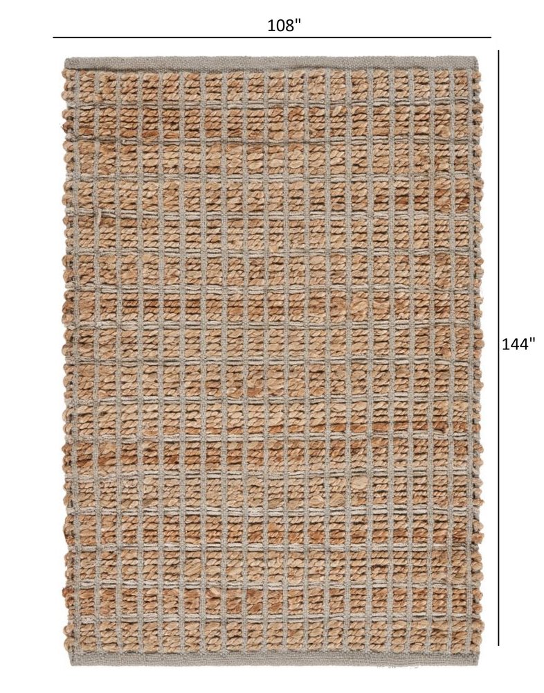 5' X 8' Natural Jute Hand Woven Area Rug