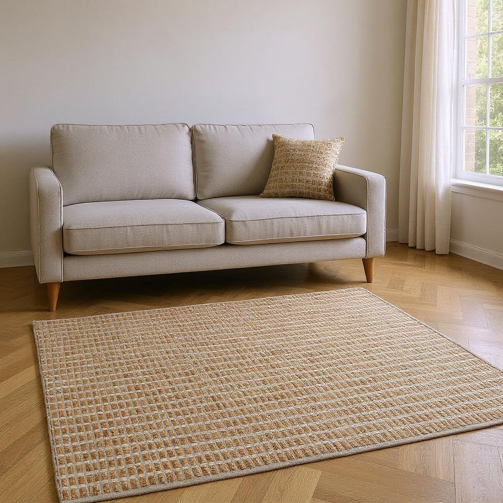 5' X 8' Natural Jute Hand Woven Area Rug