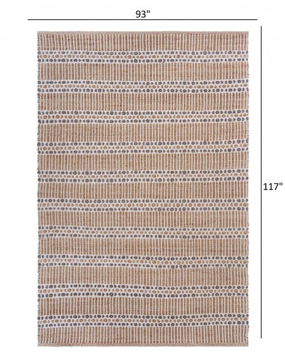 5' X 8' Natural Hand Woven Area Rug