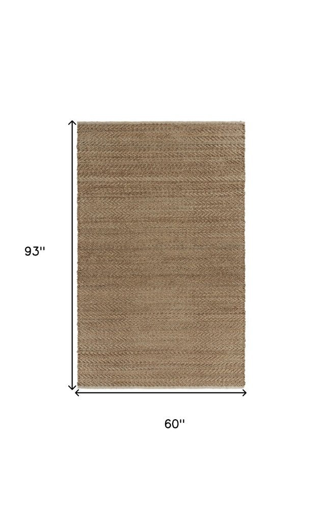 8' X 10' Natural Jute Hand Woven Area Rug