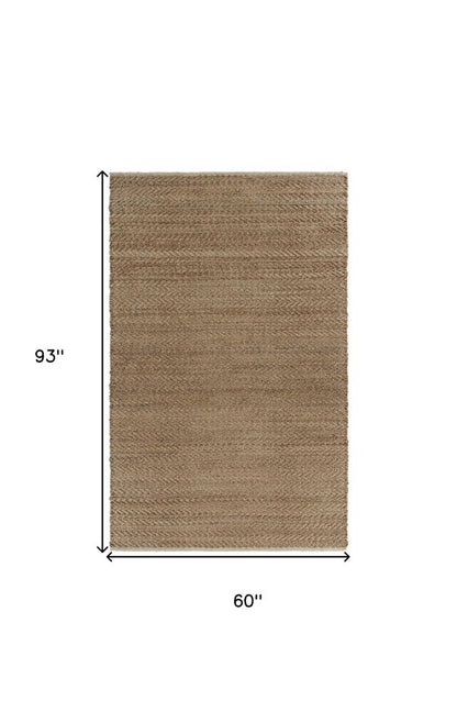 8' X 10' Natural Jute Hand Woven Area Rug