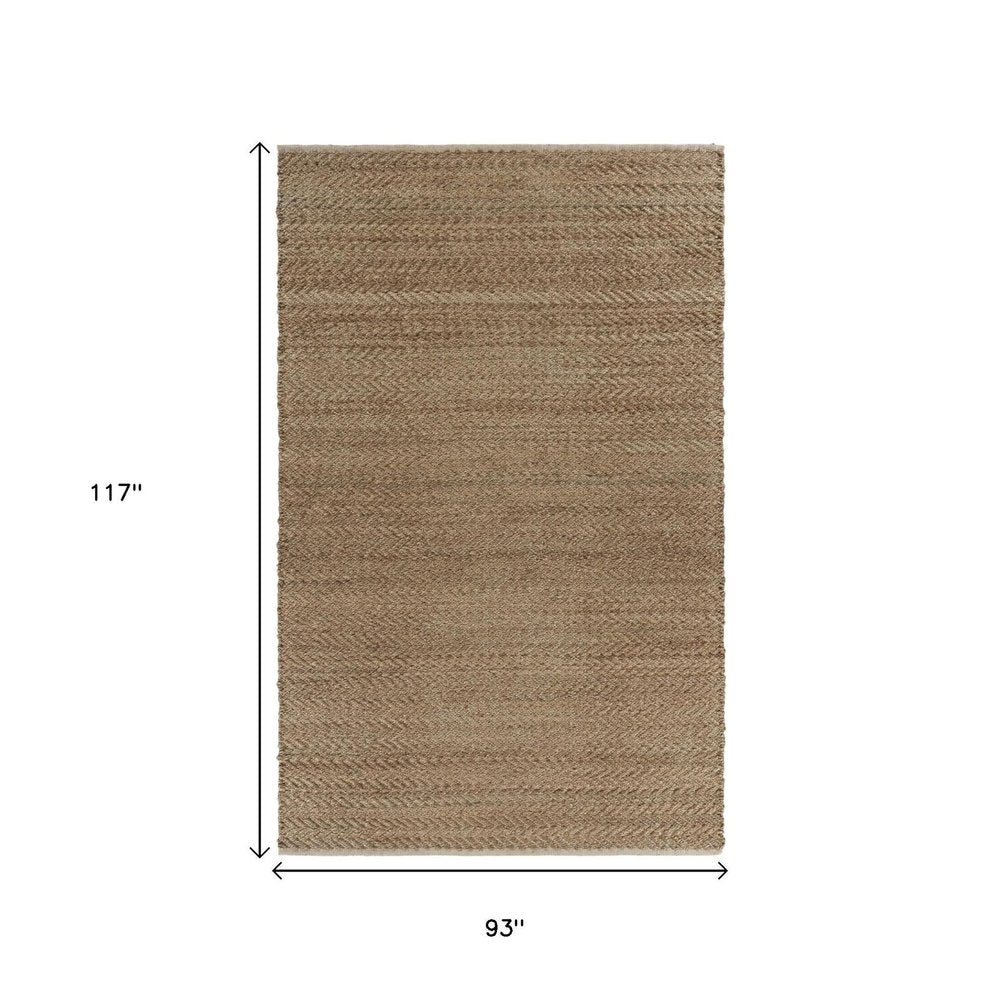 8' X 10' Natural Jute Hand Woven Area Rug