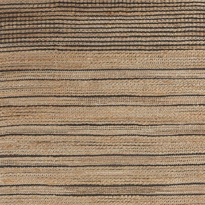 5' X 8' Tan And Black Jute Flatweave Handmade Area Rug