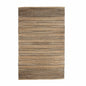 5' X 8' Tan And Black Jute Flatweave Handmade Area Rug
