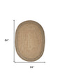 5' X 7' Natural Jute Hand Braided Oval Rug