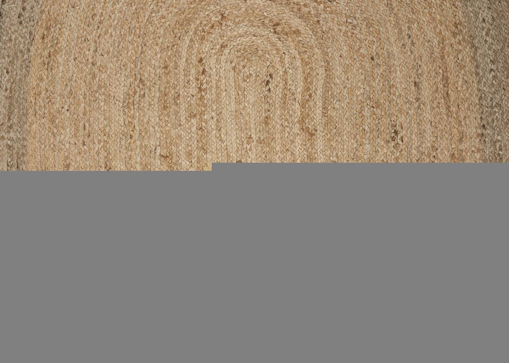 7' X 9' Natural Jute Hand Braided Oval Rug