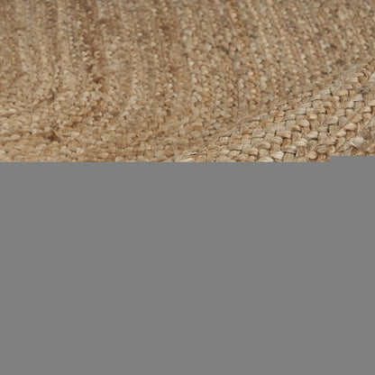 7' X 9' Natural Jute Hand Braided Oval Rug