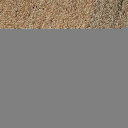7' X 9' Natural Jute Hand Braided Oval Rug