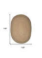 5' X 7' Natural Jute Hand Braided Oval Rug