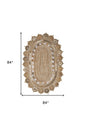 5' X 7' Natural Jute Hand Braided Oval Rug