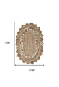 5' X 7' Natural Jute Hand Braided Oval Rug