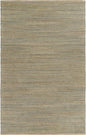 5' X 8' Tan and Blue Undertone Striated Area Rug