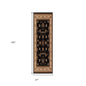 10' Black And Ivory Oriental Runner Rug