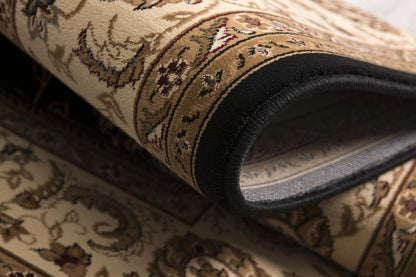 15' Black And Ivory Oriental Runner Rug