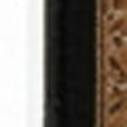 10' Black And Ivory Oriental Runner Rug