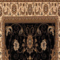 15' Black And Ivory Oriental Runner Rug
