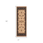 10' Black And Ivory Oriental Runner Rug