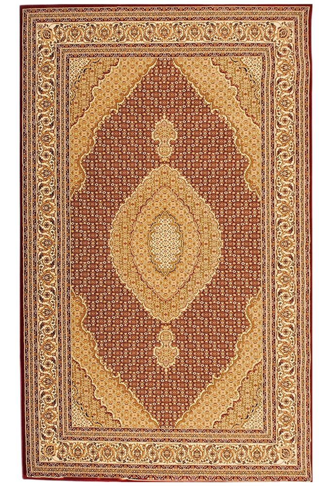 10' Red And Beige Oriental Runner Rug