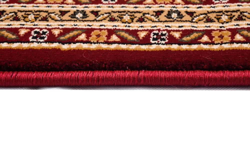 10' Red And Beige Oriental Runner Rug