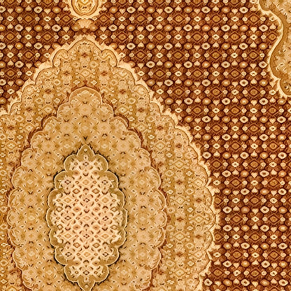 5' Red Round Oriental Power Loom Area Rug