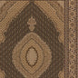 10' Beige And Black Medallion Runner Rug