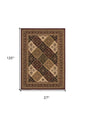 10' Red And Beige Oriental Runner Rug